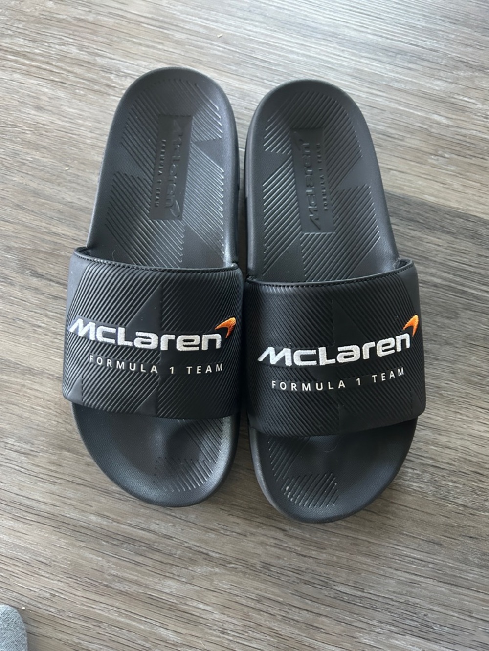 McLaren Black Slide Sandals for Women